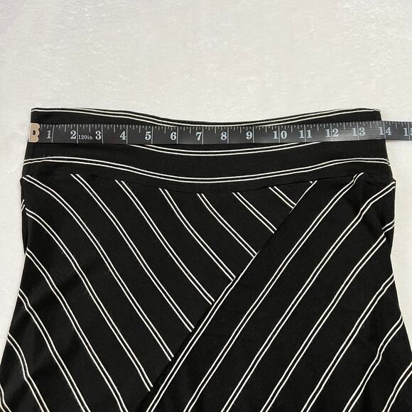 Romeo & Juliet Couture Asymmetrical Stripe Maxi Skirt Size Small Jersey Knit - Picture 6 of 7